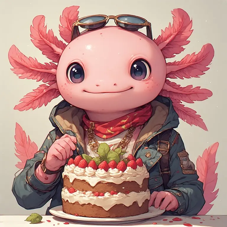 Ajolote Cash Token Ajolote Axolotl Day Cake